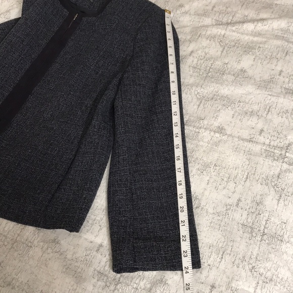 Vintage Laura Studio Blazer Black / Navy & Blue, Fully Lined, Size 12 - Picture 12 of 12